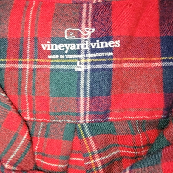 Vineyard Vines Red and Green Plaid Button Down Shirt - Picture 3 of 9